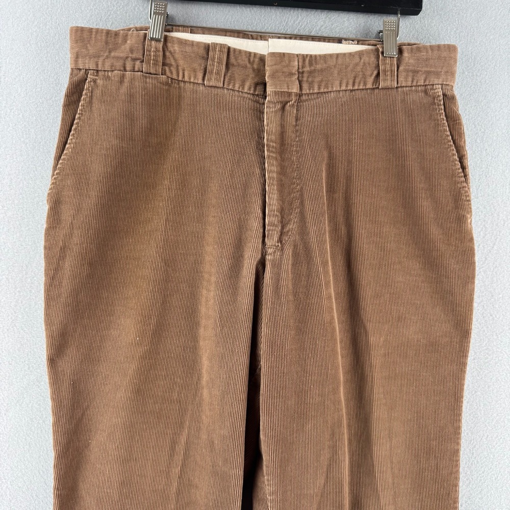 Vintage Big Mac Work Pants Mens 38 (Fits 37x29) Brown Corduroy 80s Made in USA - Picture 2 of 16